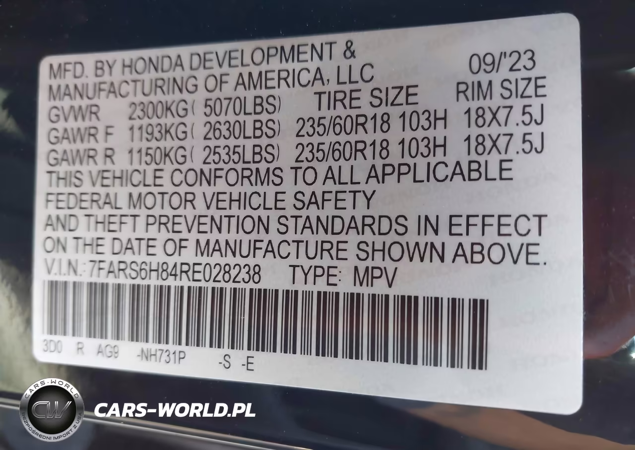 2024 Honda Cr-V Hybrid Sport-L VIN:7FARS6H84RE028238 - 9