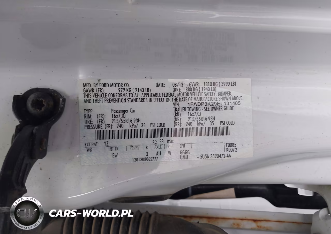 2014 Ford Focus Se VIN:1FADP3K29EL131405 - 9