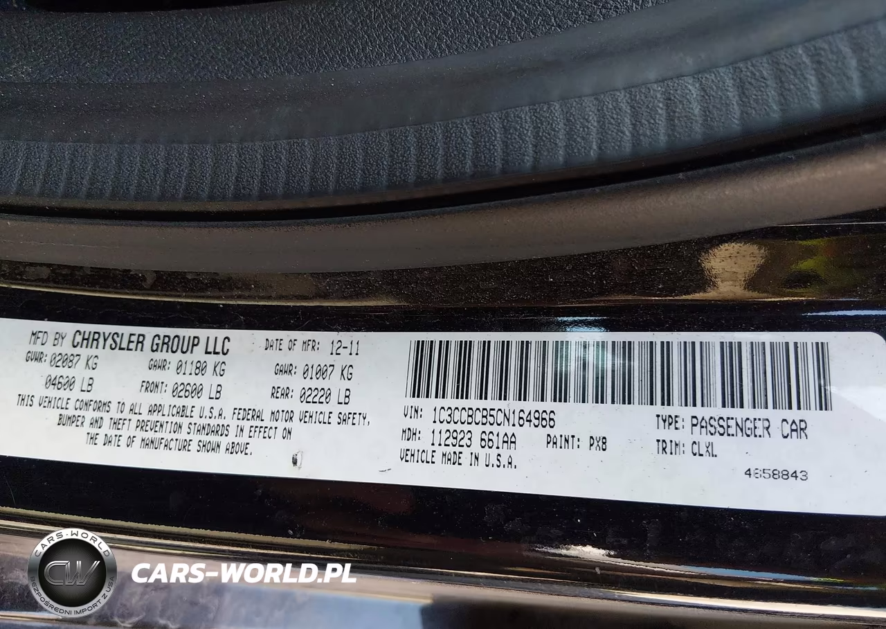 2012 Chrysler 200 Limited VIN:1C3CCBCB5CN164966 - 9