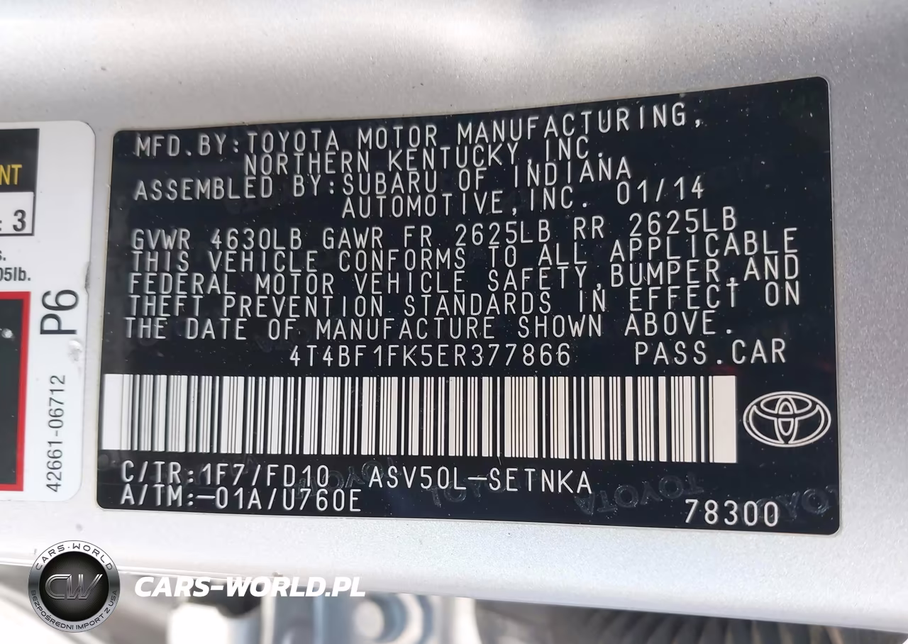 2014 Toyota Camry Le VIN:4T4BF1FK5ER377866 - 9