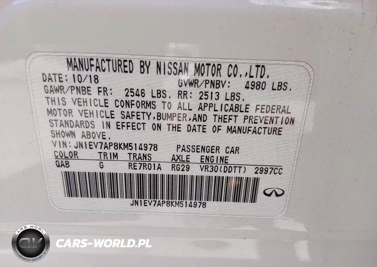 2019 Infiniti Q50 3.0T Luxe VIN:JN1EV7AP8KM514978 - 9