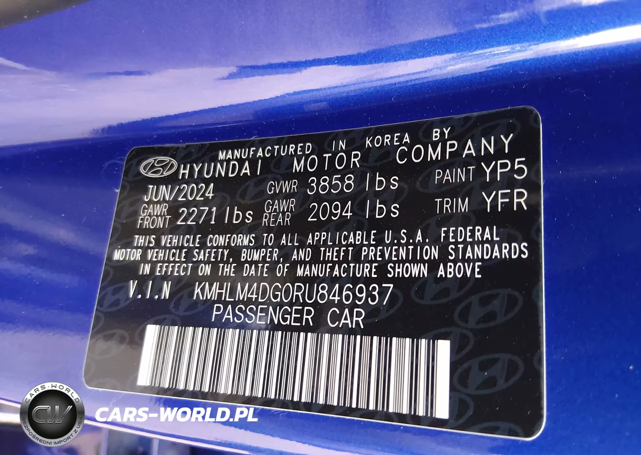 2024 Hyundai Elantra Sel VIN:KMHLM4DG0RU846937 - 9