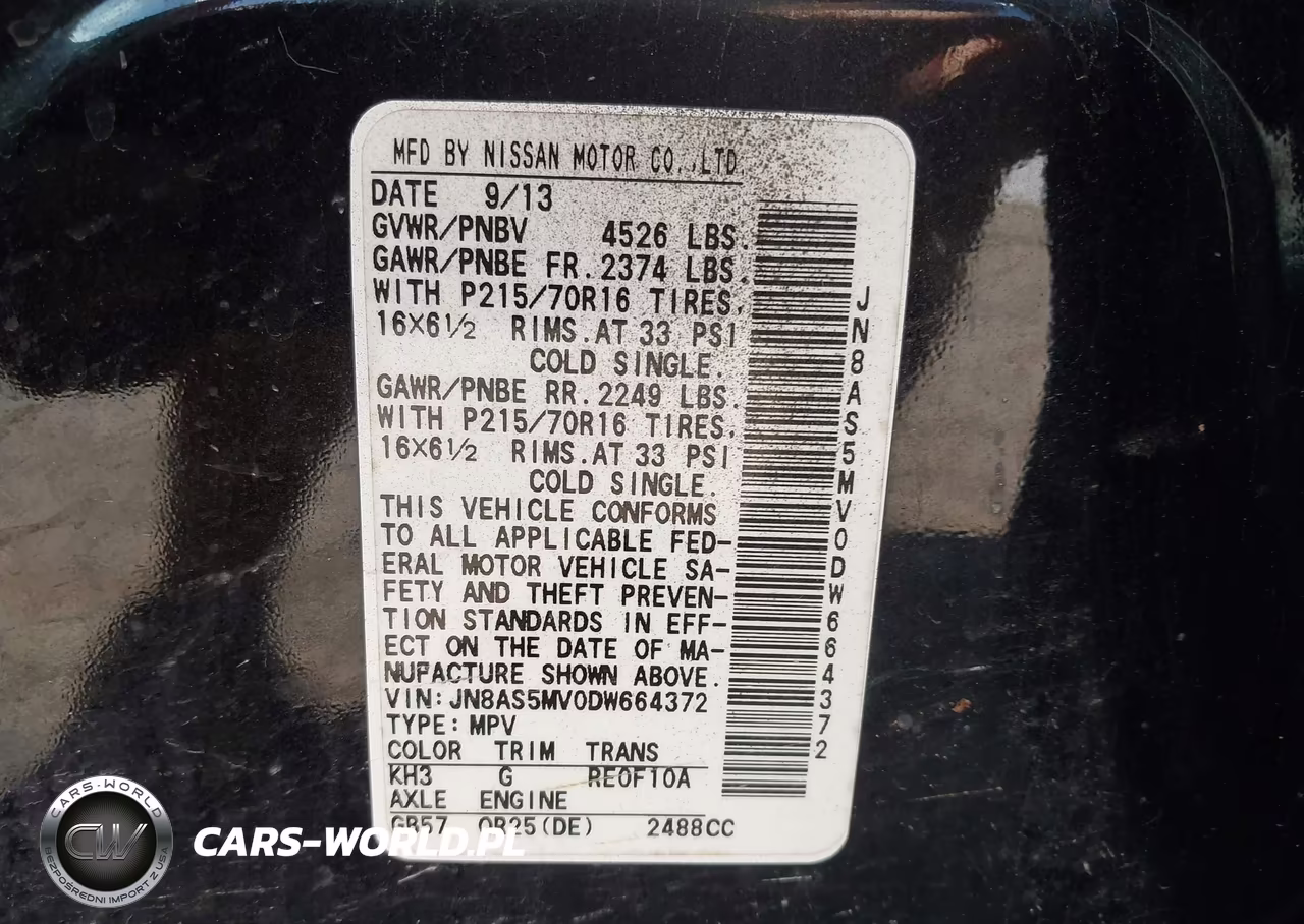 2013 Nissan Rogue S VIN:JN8AS5MV0DW664372 - 9