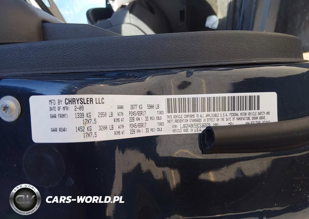 2009 Jeep Grand Cherokee Laredo VIN:1J8GR48K59C536979 - 9