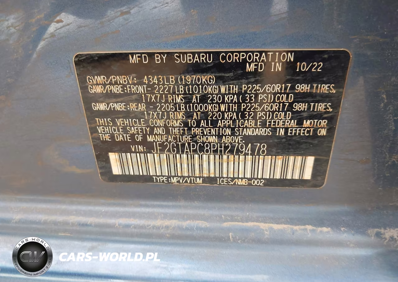 2023 Subaru Crosstrek Premium VIN:JF2GTAPC8PH279478 - 9