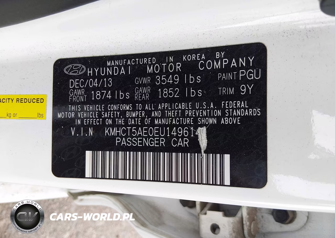 2014 Hyundai Accent Gs VIN:KMHCT5AE0EU149614 - 9