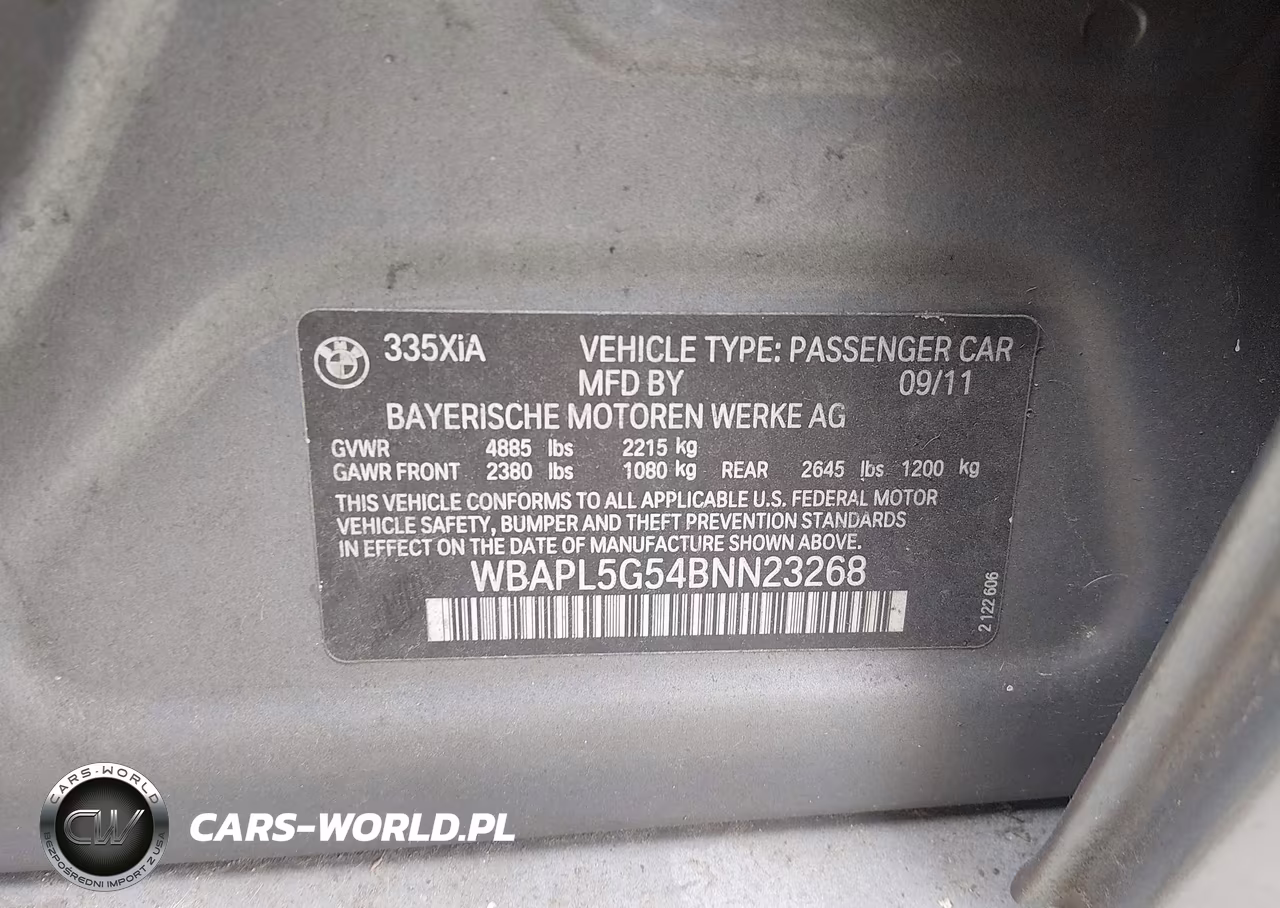 2011 BMW 335I xDrive VIN:WBAPL5G54BNN23268 - 9