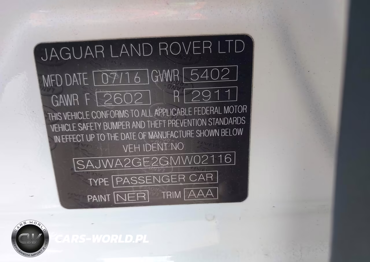 2016 Jaguar Xj Xjl Supercharged VIN:SAJWA2GE2GMW02116 - 9