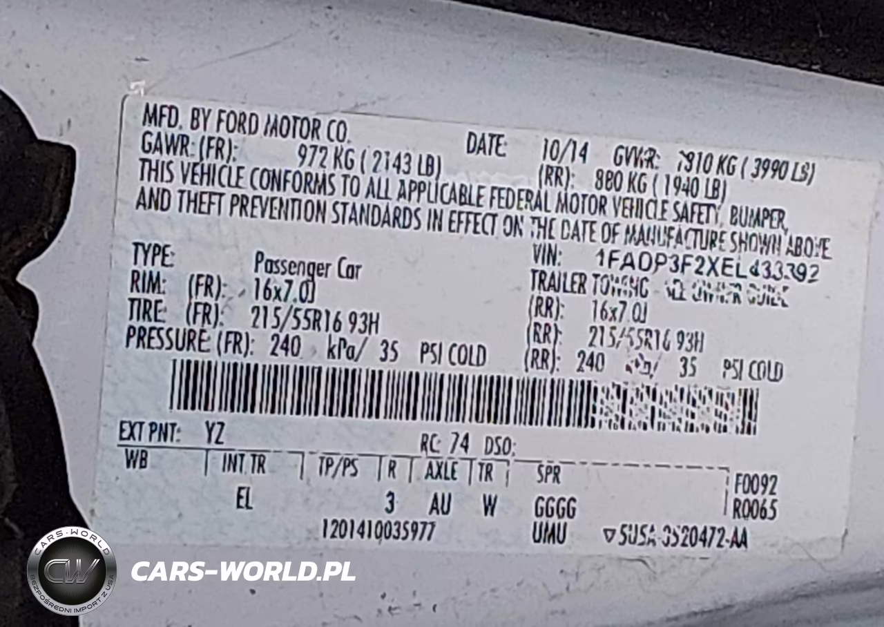 2014 Ford Focus Se VIN:1FADP3F2XEL433392 - 9