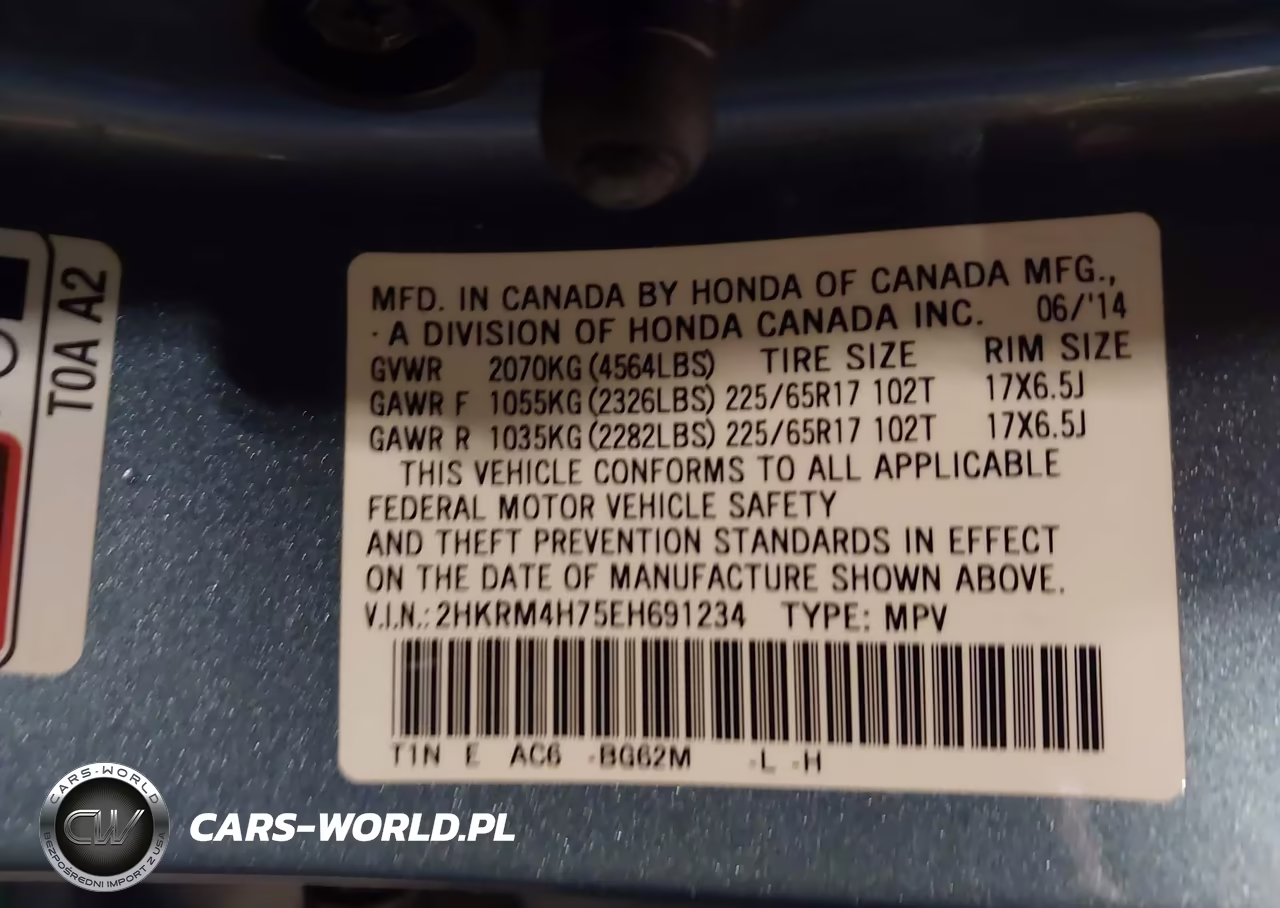 2014 Honda Cr-V Ex-L VIN:2HKRM4H75EH691234 - 9