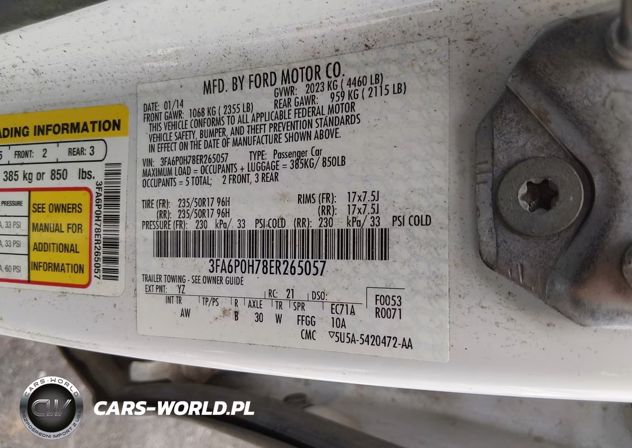 2014 Ford Fusion Se VIN:3FA6P0H78ER265057 - 9