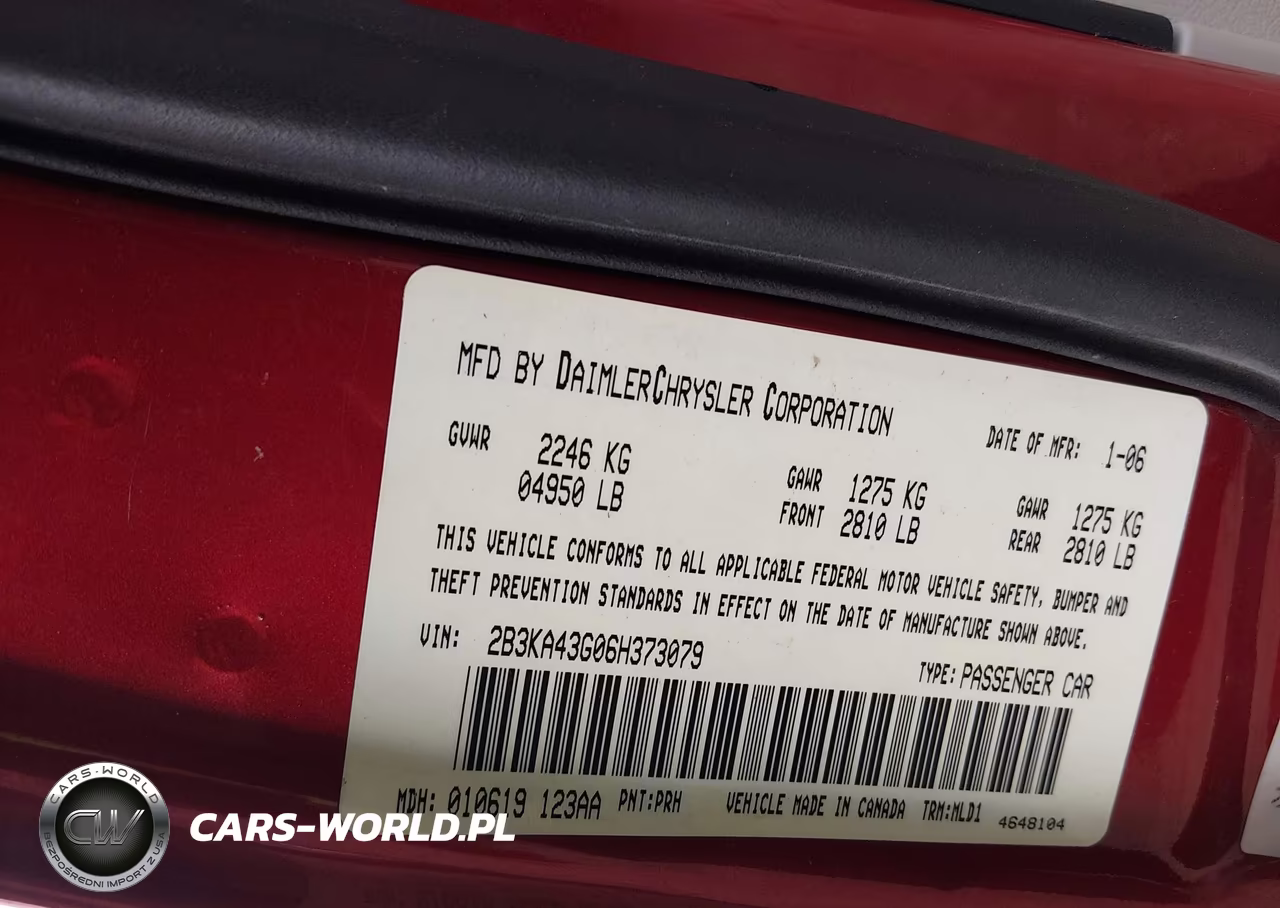 2006 Dodge Charger VIN:2B3KA43G06H373079 - 9