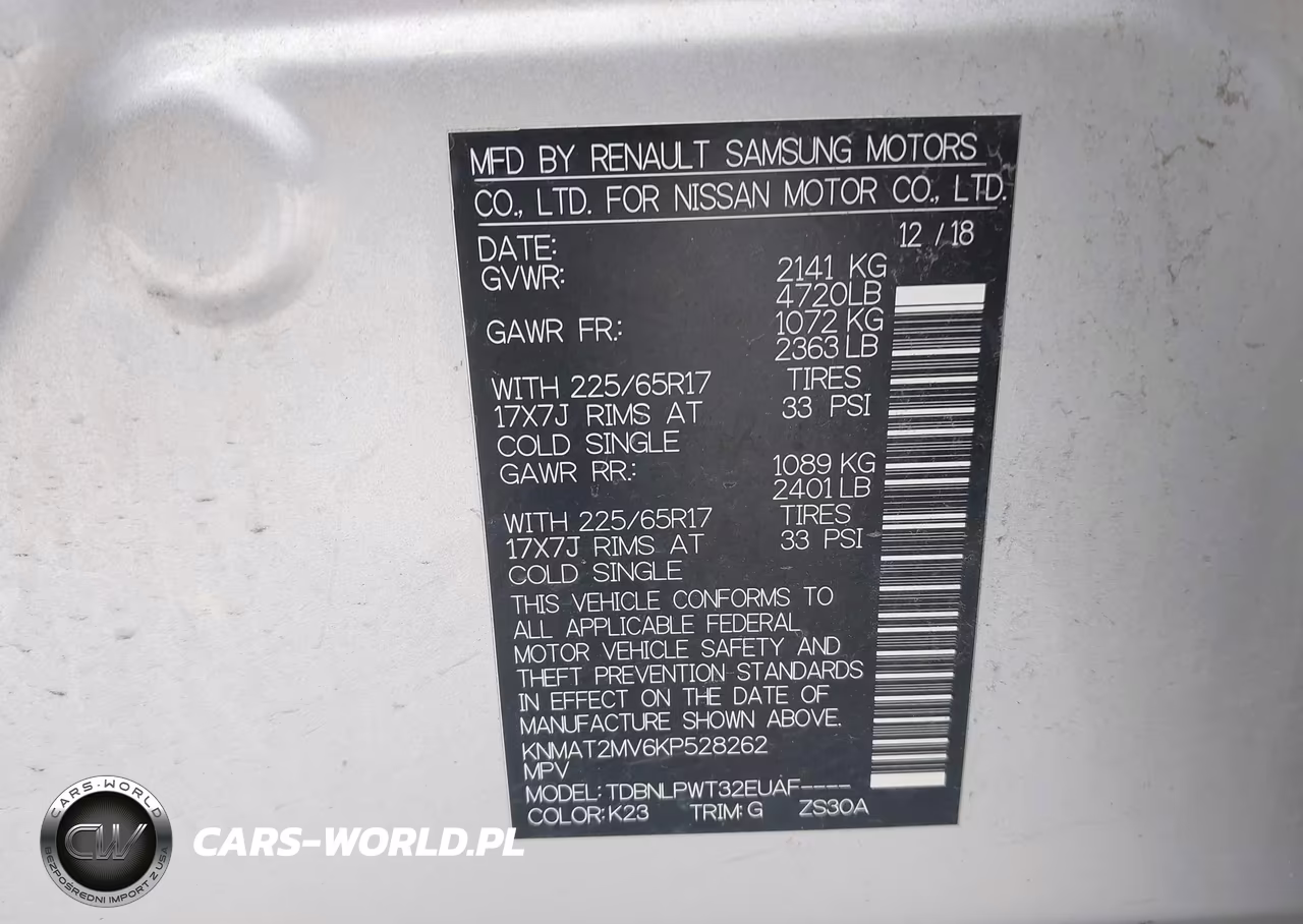 2019 Nissan Rogue S VIN:KNMAT2MV6KP528262 - 9