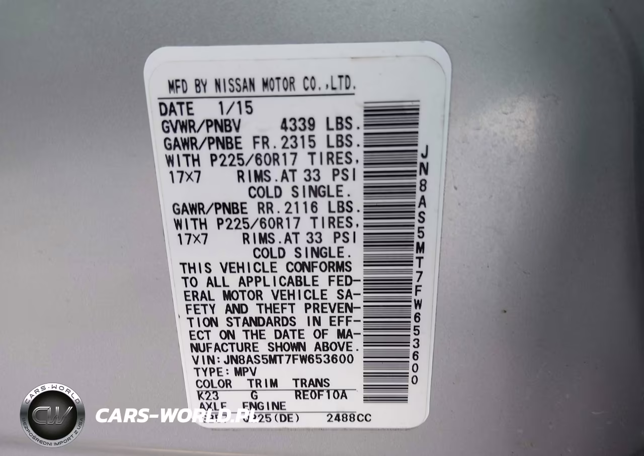 2015 Nissan Rogue Select S VIN:JN8AS5MT7FW653600 - 9