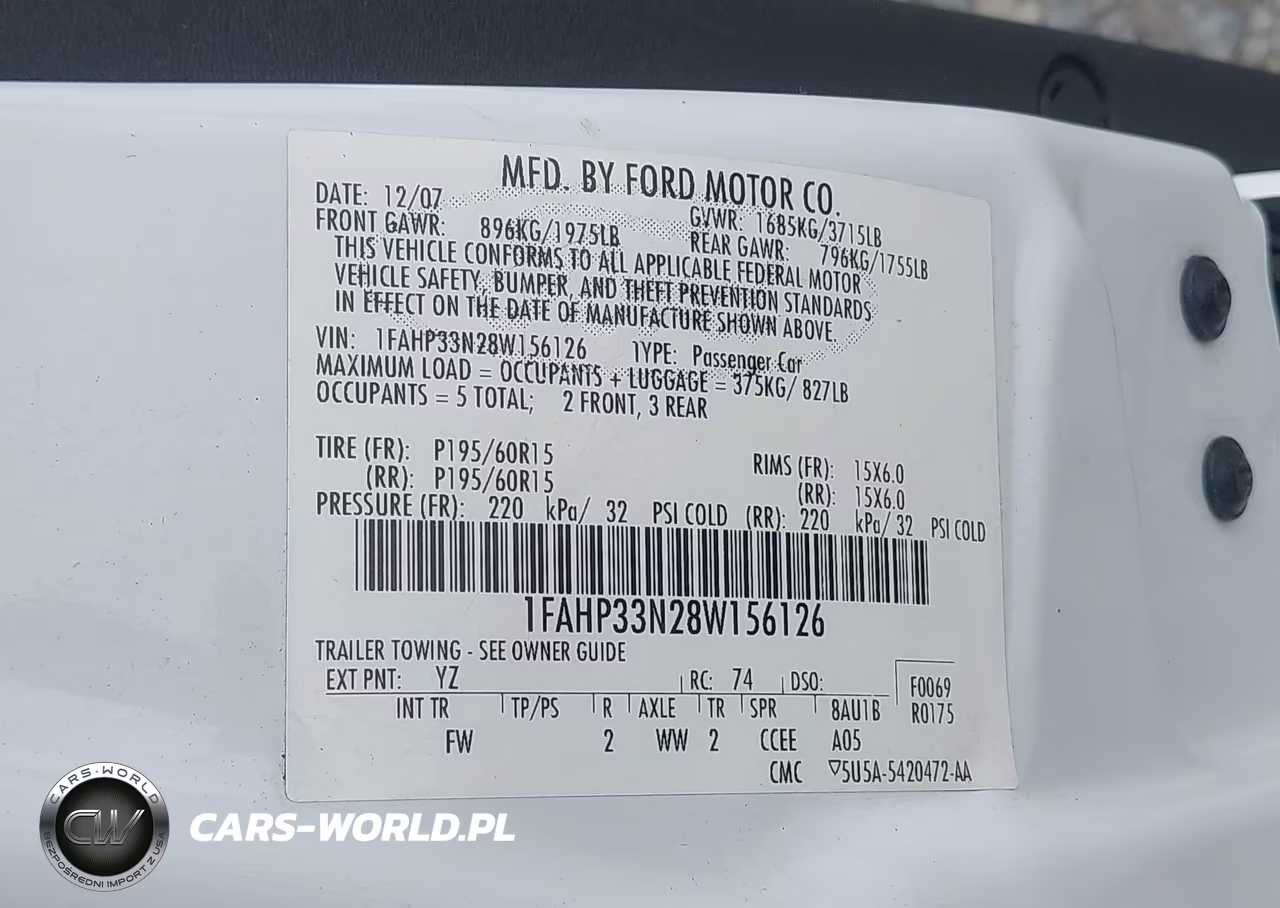 2008 Ford Focus Se-Ses VIN:1FAHP33N28W156126 - 9