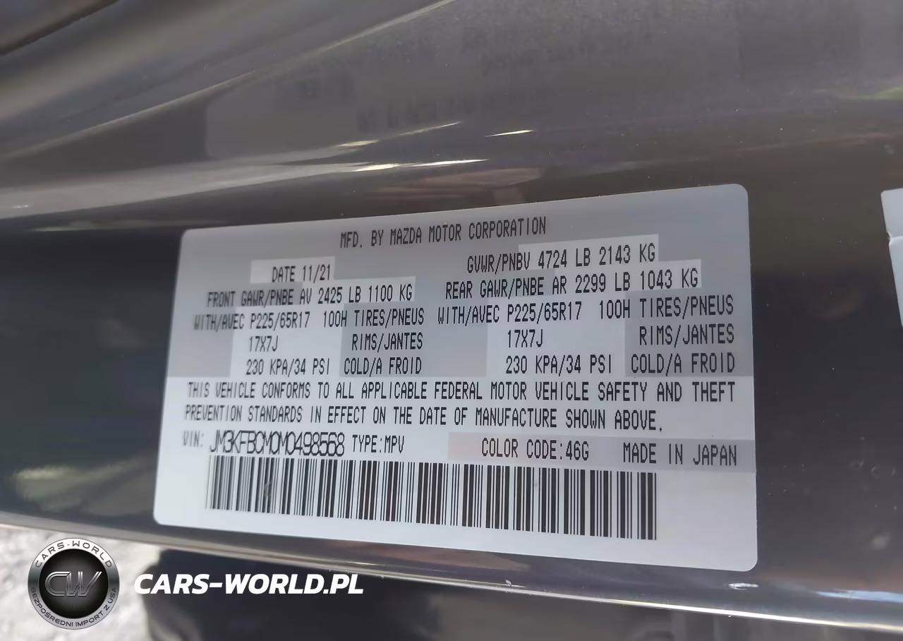 2021 Mazda Cx-5 Touring VIN:JM3KFBCM0M0498568 - 9