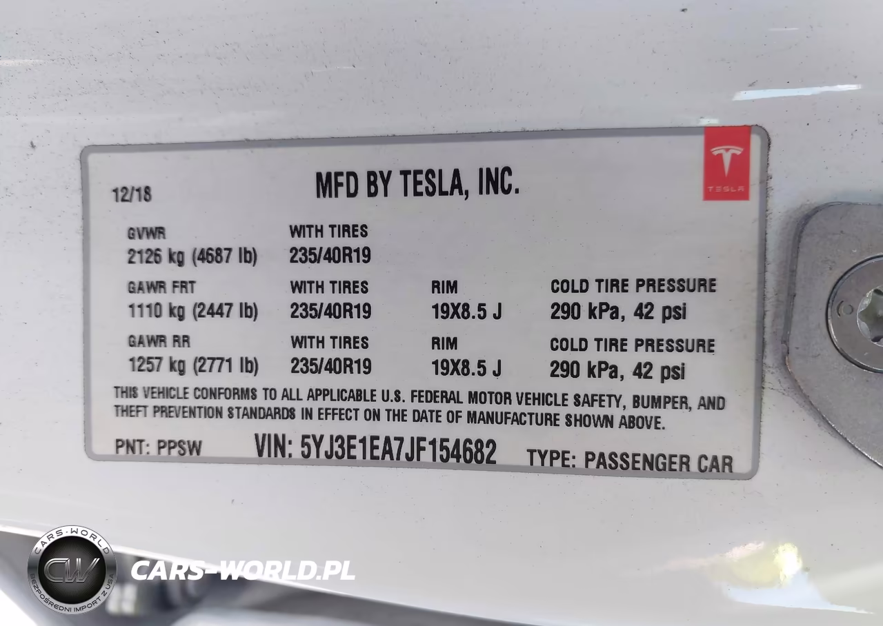 2018 Tesla Modelo 3 Long Range-Mid Range VIN:5YJ3E1EA7JF154682 - 9