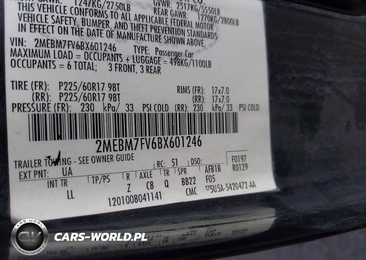 2011 Mercury Grand Marquis Ls (Fleet Only) VIN:2MEBM7FV6BX601246 - 9