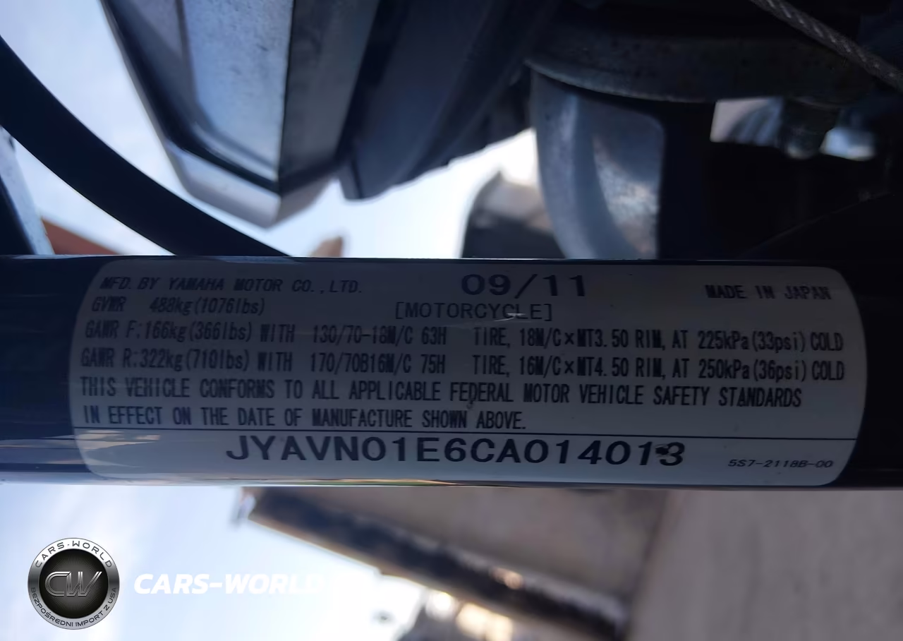 2012 Yamaha Xvs950 A-Ct VIN:JYAVN01E6CA014013 - 10