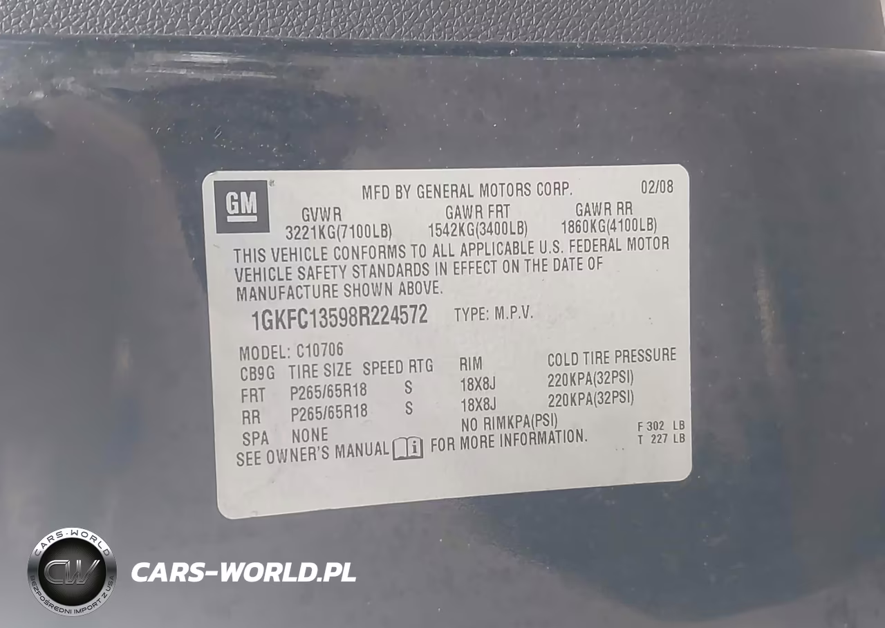 2008 GMC Yukon Hybrid VIN:1GKFC13598R224572 - 9