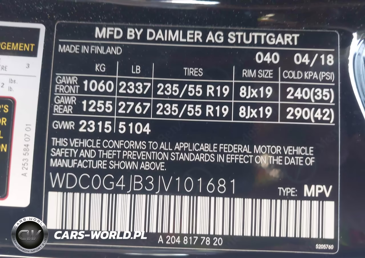 2018 Mercedes-Benz Glc 300 VIN:WDC0G4JB3JV101681 - 9