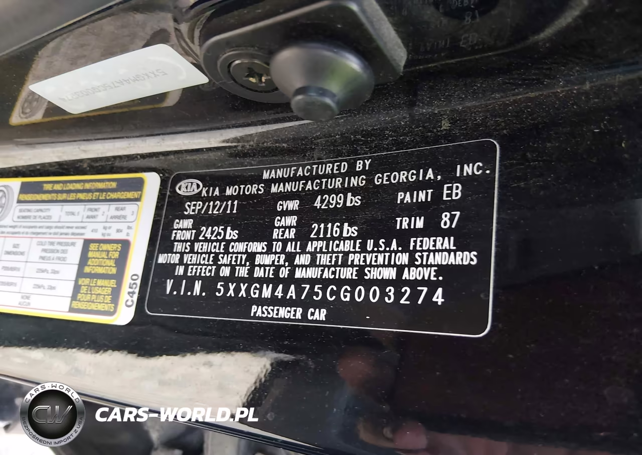 2012 Kia Optima Lx VIN:5XXGM4A75CG003274 - 9