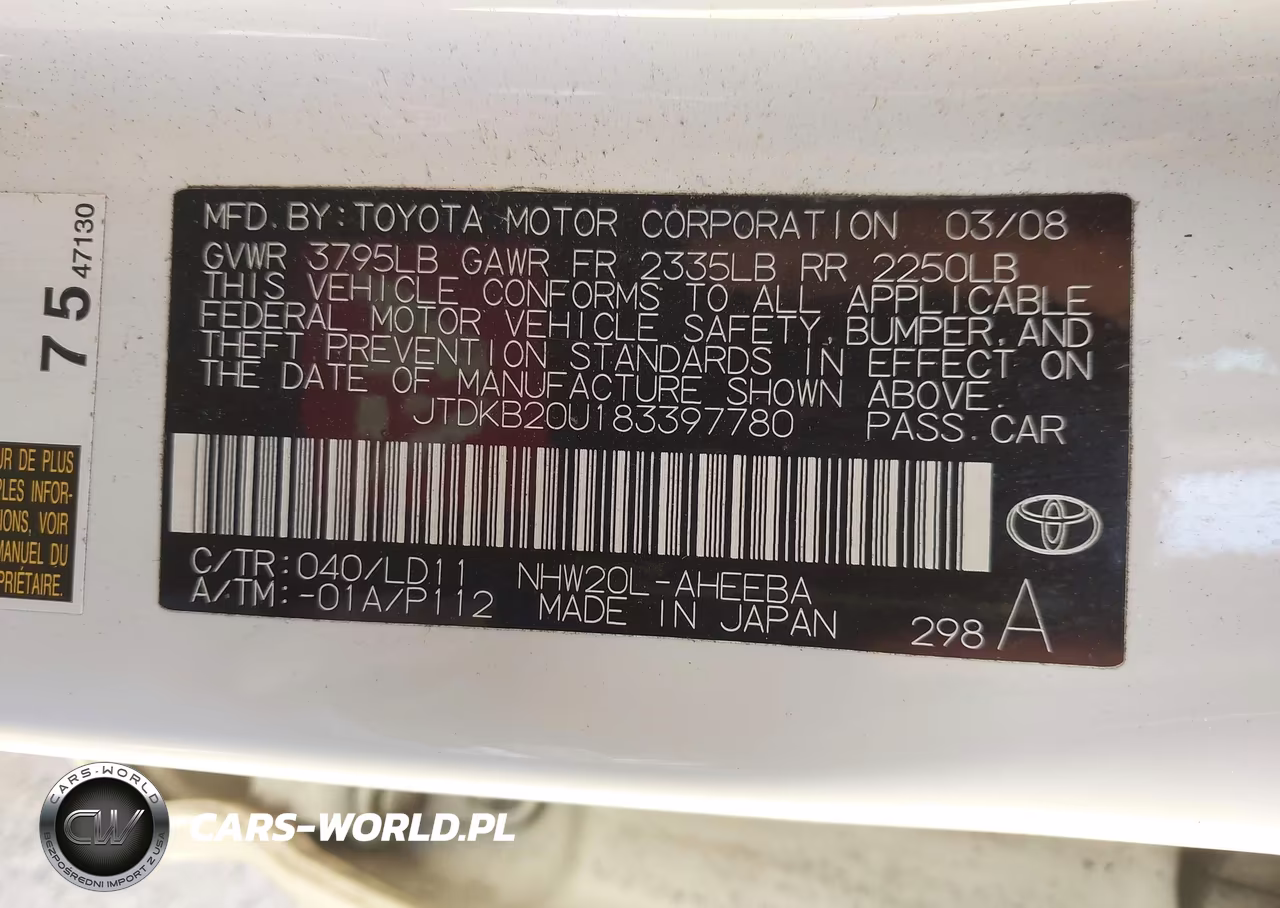 2008 Toyota Prius VIN:JTDKB20U183397780 - 9
