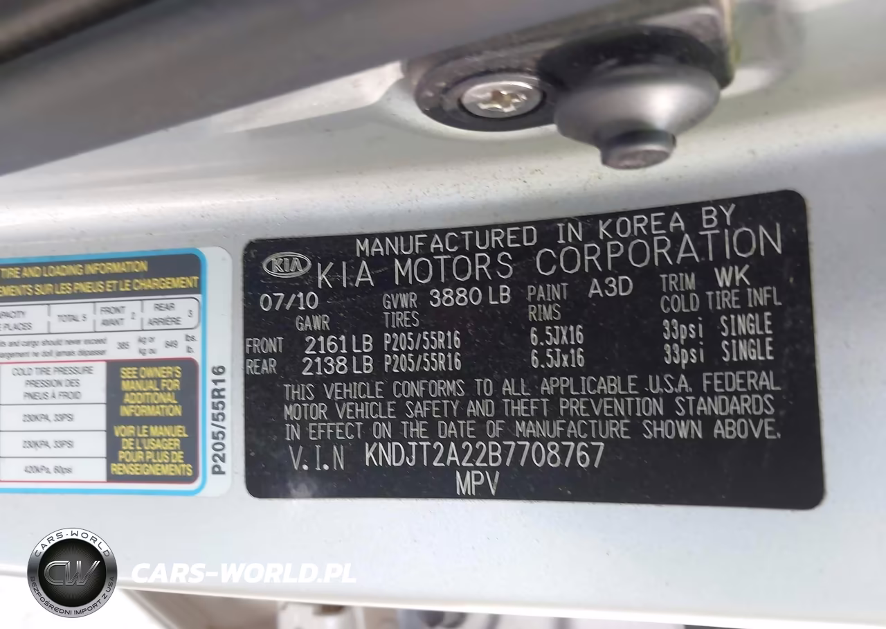 2011 Kia Soul + VIN:KNDJT2A22B7708767 - 9