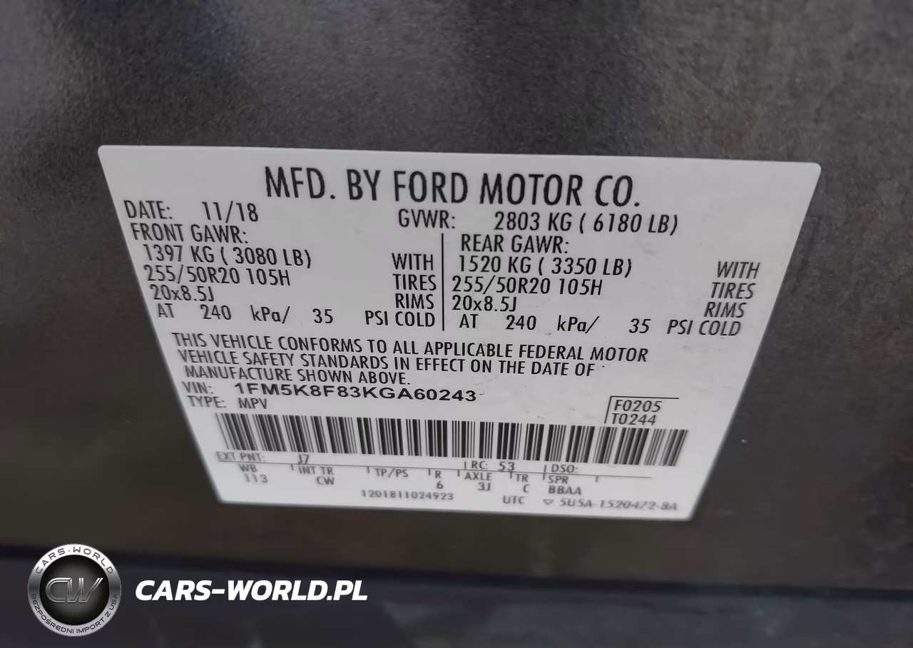 2019 Ford Explorer Limited VIN:1FM5K8F83KGA60243 - 9