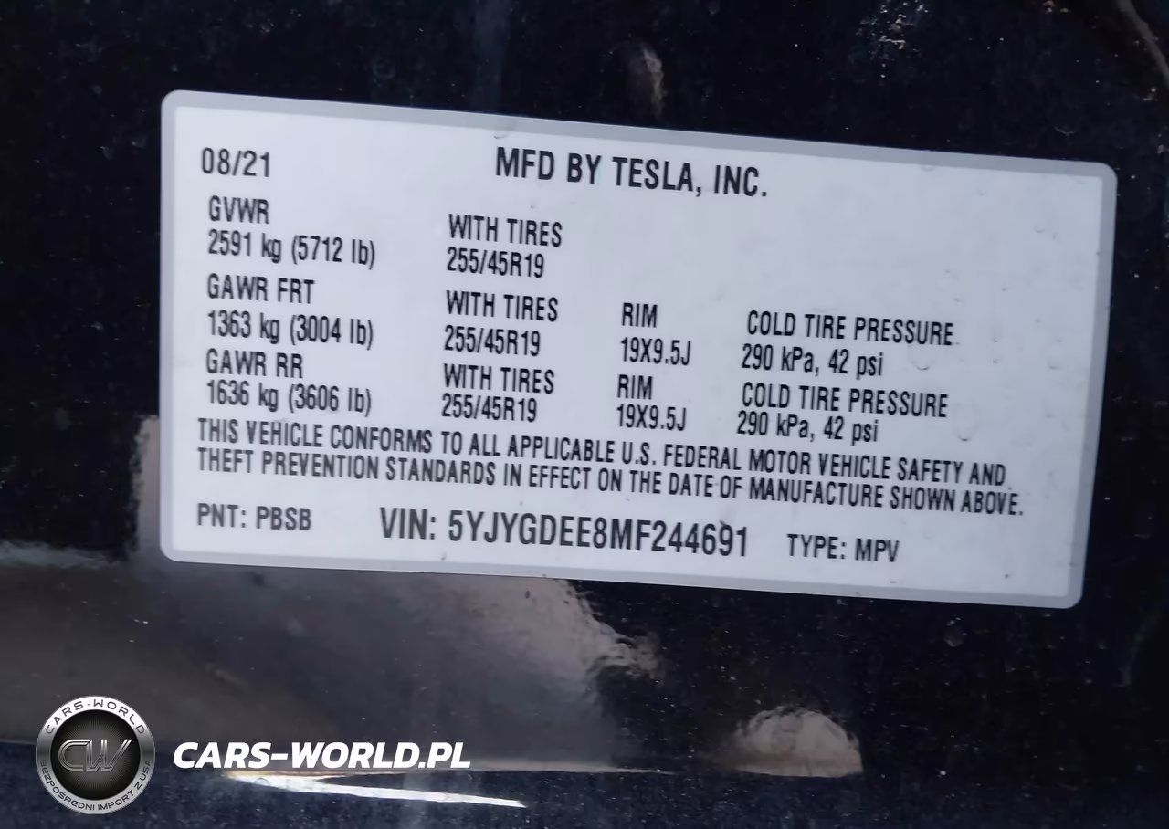 2021 Tesla Model Y Long Range Dual Motor All-Wheel Drive VIN:5YJYGDEE8MF244691 - 9