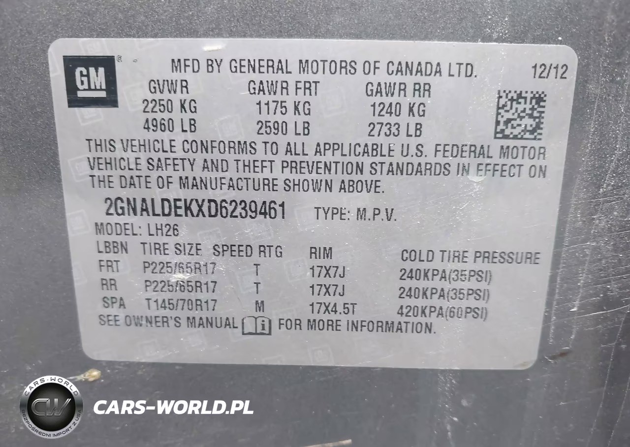 2013 Chevrolet Equinox 1Lt VIN:2GNALDEKXD6239461 - 9