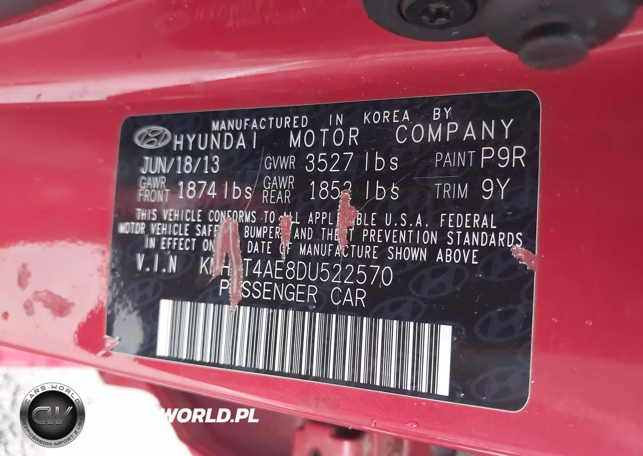 2013 Hyundai Accent Gls VIN:KMHCT4AE8DU522570 - 9