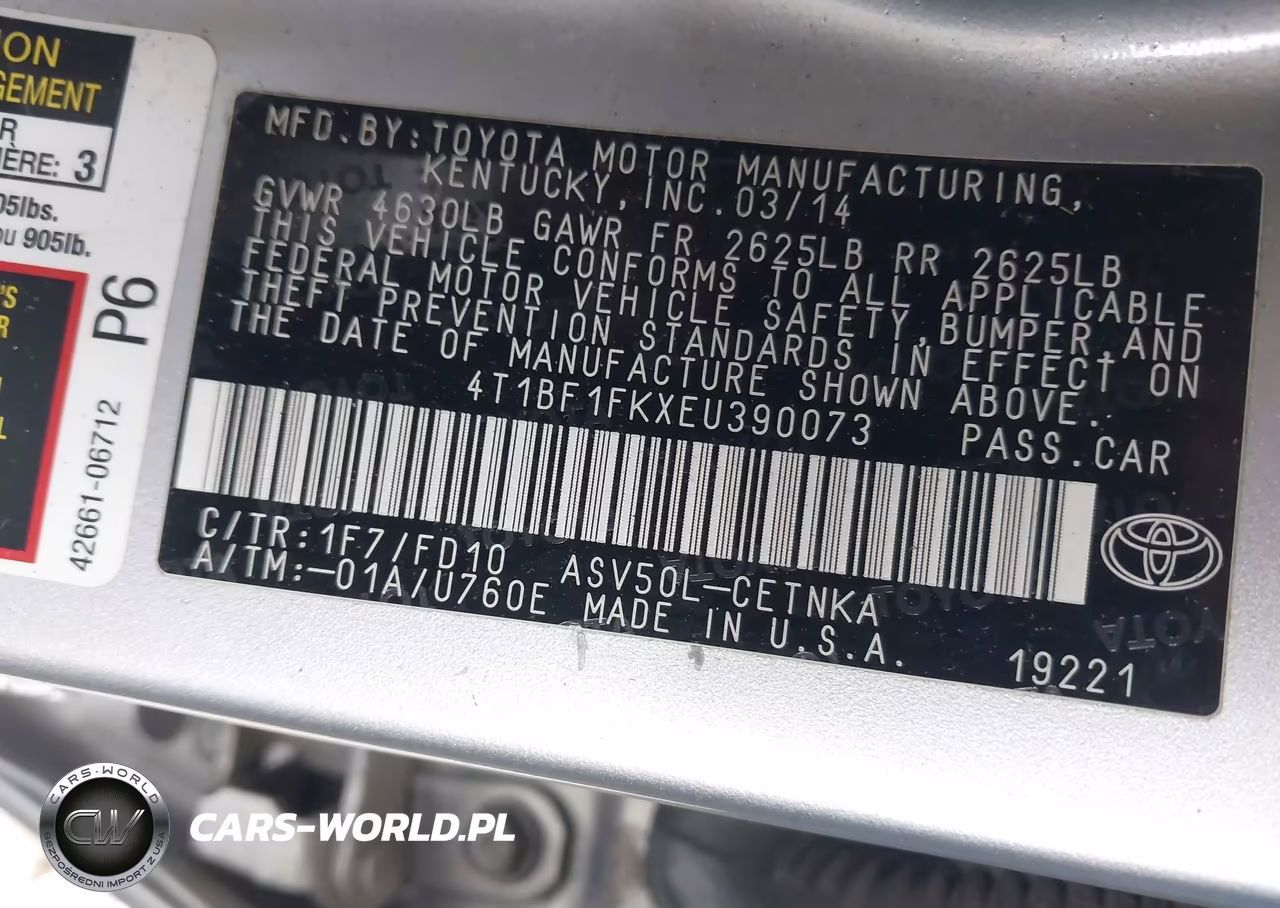 2014 Toyota Camry Le VIN:4T1BF1FKXEU390073 - 9
