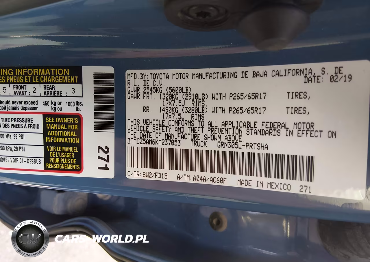2019 Toyota Tacoma Trd Sport VIN:3TMCZ5AN6KM237053 - 9