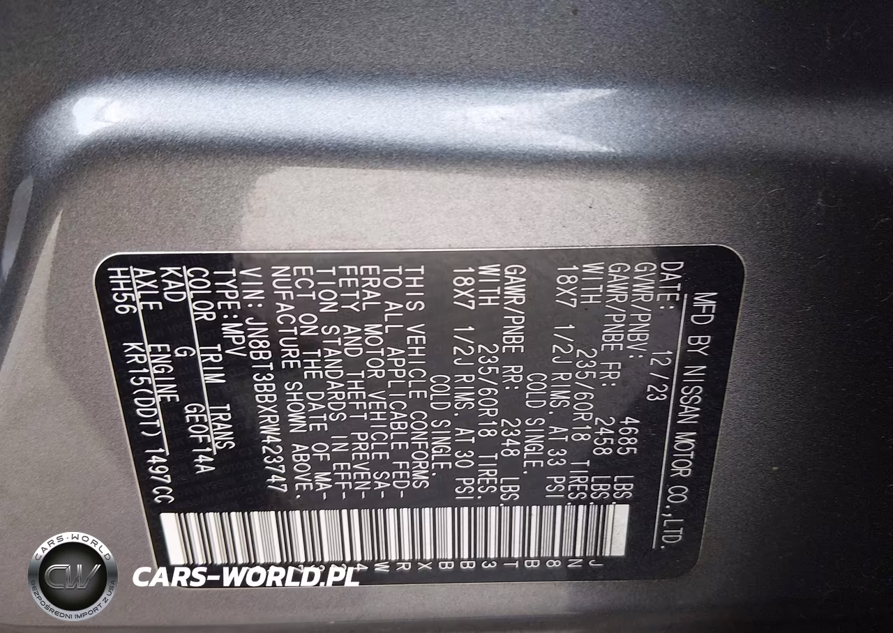 2024 Nissan Rogue Sv Intelligent Awd VIN:JN8BT3BBXRW423747 - 9