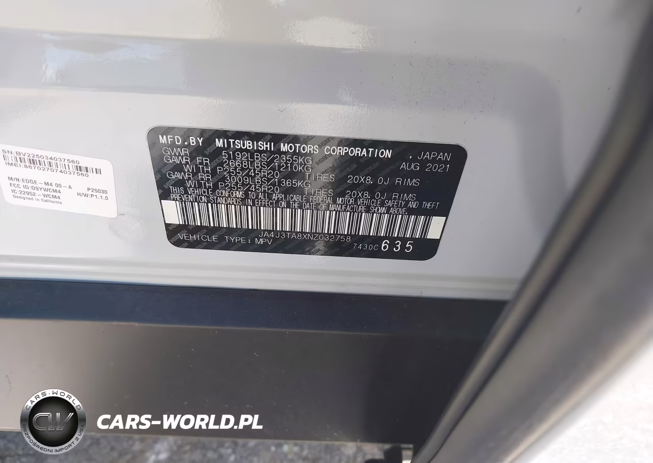 2022 Mitsubishi Outlander Es 2.5 2Wd VIN:JA4J3TA8XNZ032758 - 9
