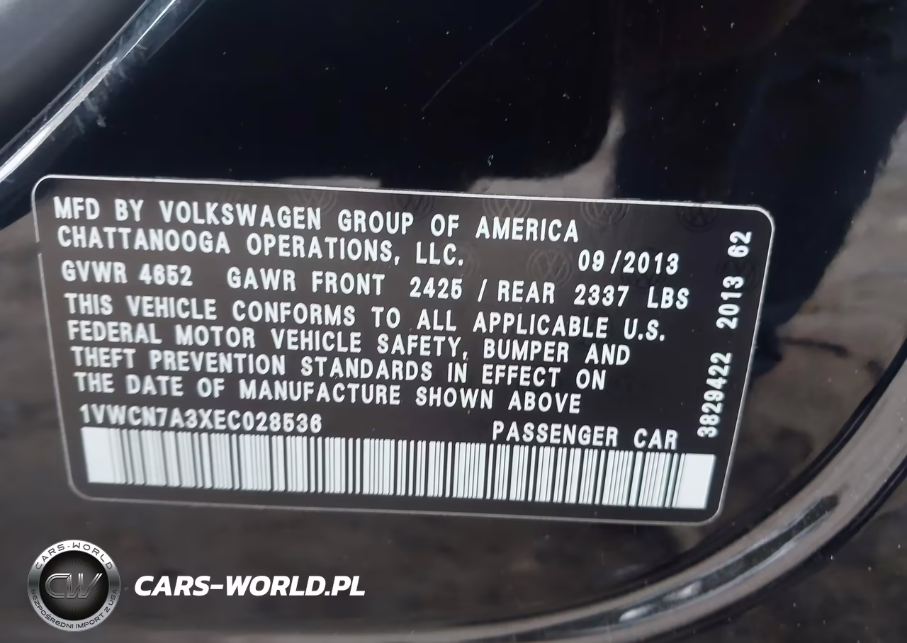 2014 Volkswagen Passat Tdi Sel Premium VIN:1VWCN7A3XEC028536 - 9