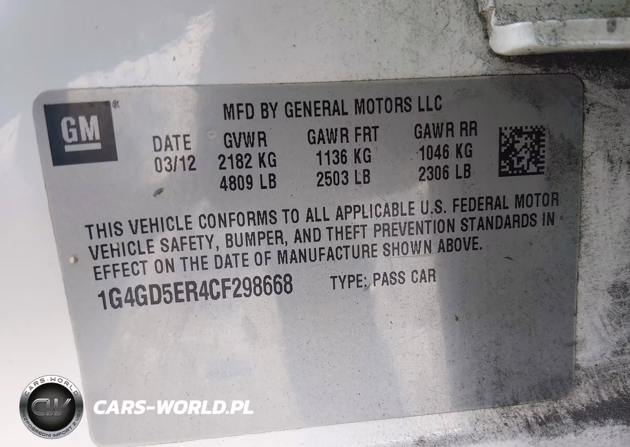 2012 Buick Lacrosse Premium 1 Group VIN:1G4GD5ER4CF298668 - 9