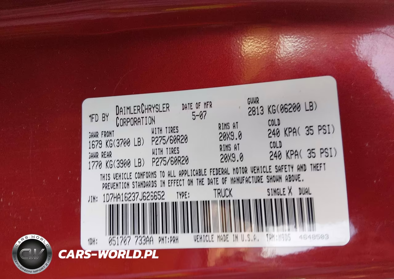 2007 Dodge Ram 1500 Slt VIN:1D7HA16237J626652 - 9