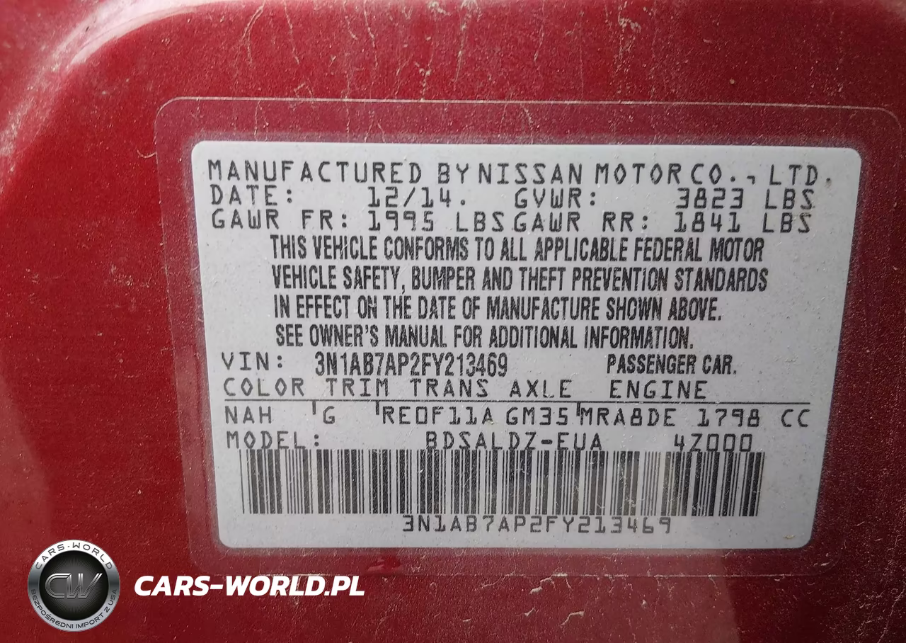 2015 Nissan Sentra Sv VIN:3N1AB7AP2FY213469 - 9