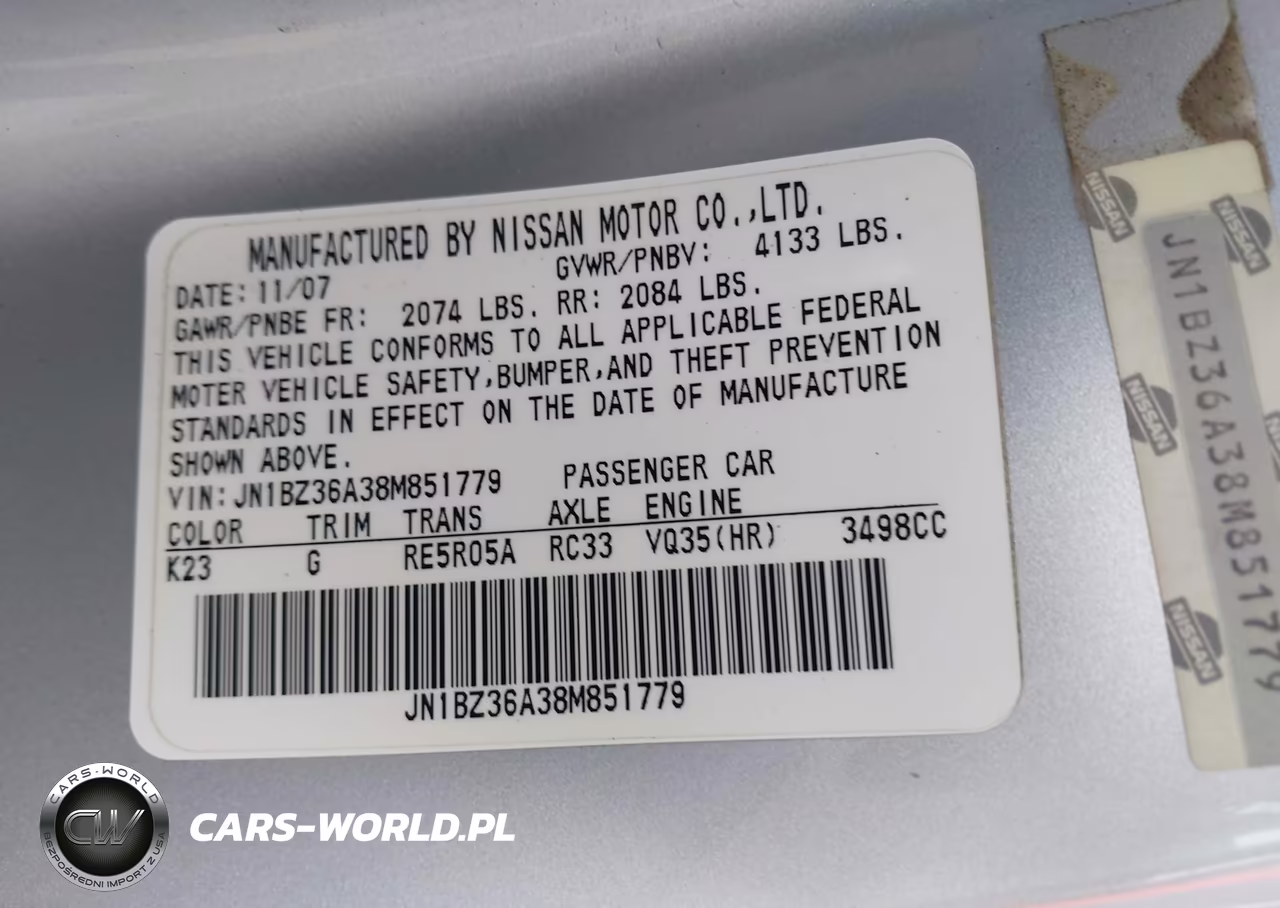 2008 Nissan 350Z Touring VIN:JN1BZ36A38M851779 - 9