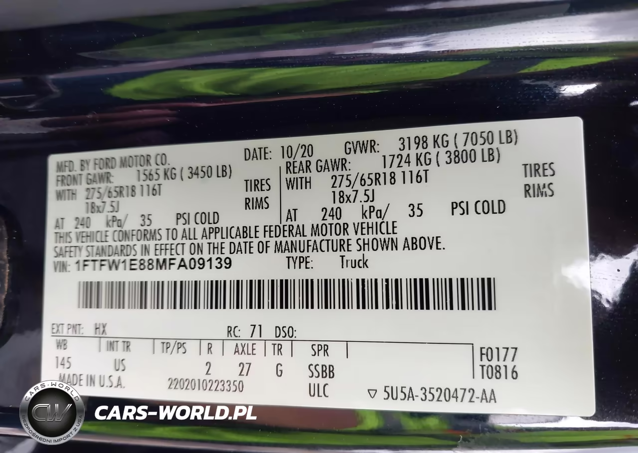 2021 Ford F-150 Xlt VIN:1FTFW1E88MFA09139 - 9