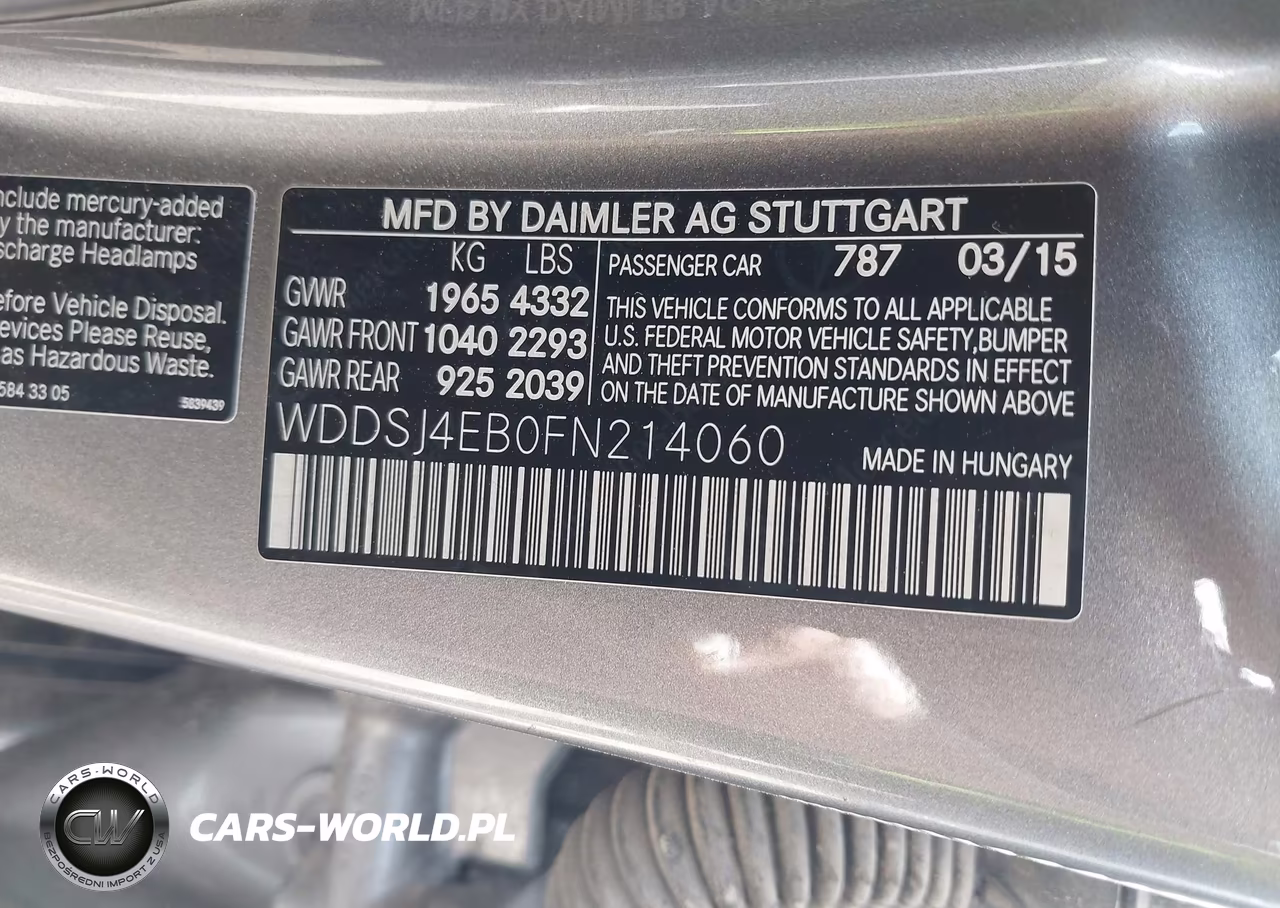 2015 Mercedes-Benz Cla-Class Cla 250 VIN:WDDSJ4EB0FN214060 - 9