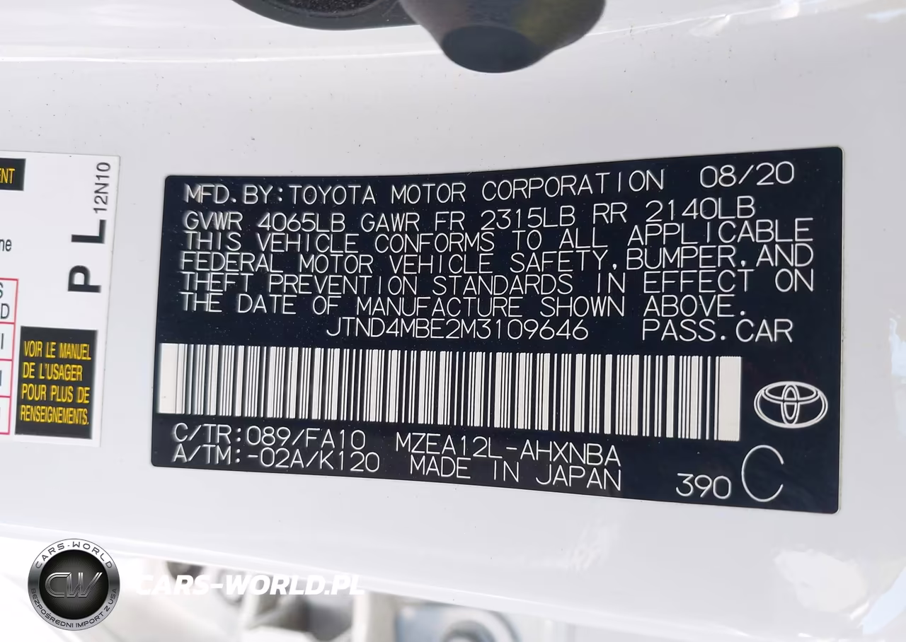 2021 Toyota Corolla Se VIN:JTND4MBE2M3109646 - 9