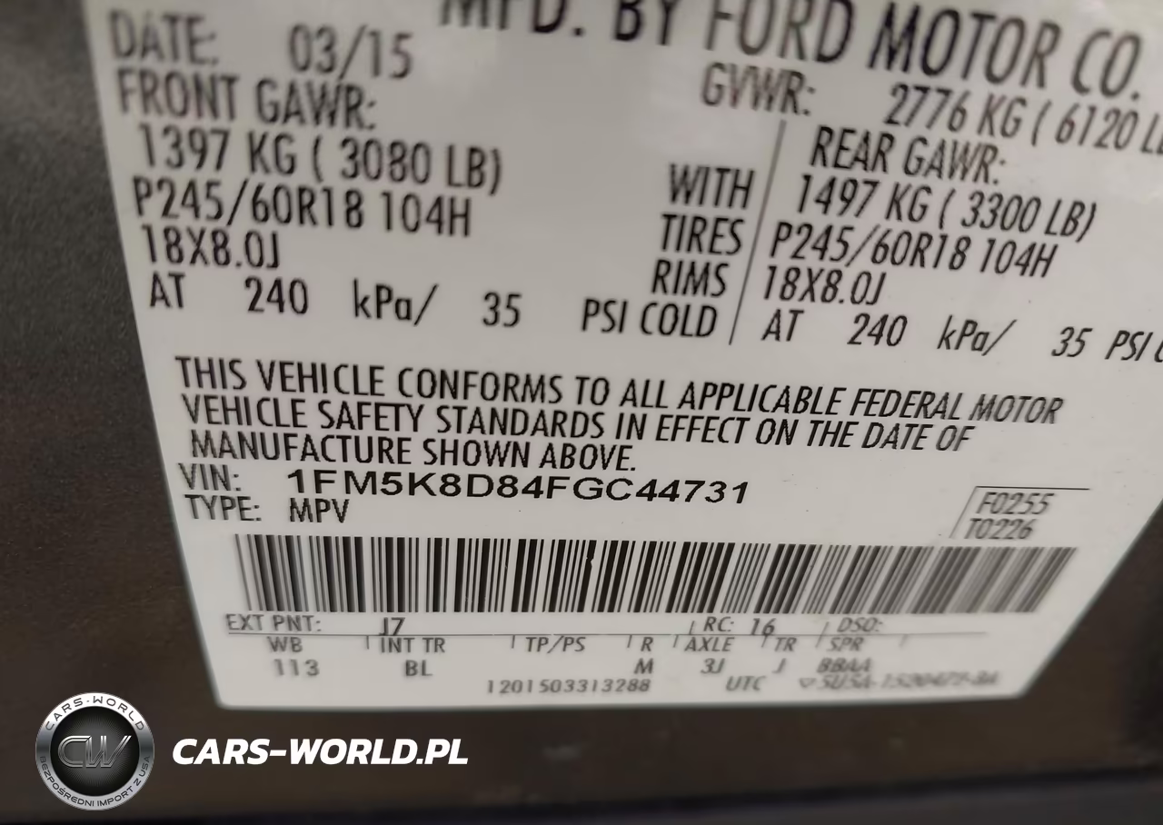 2015 Ford Explorer Xlt VIN:1FM5K8D84FGC44731 - 9