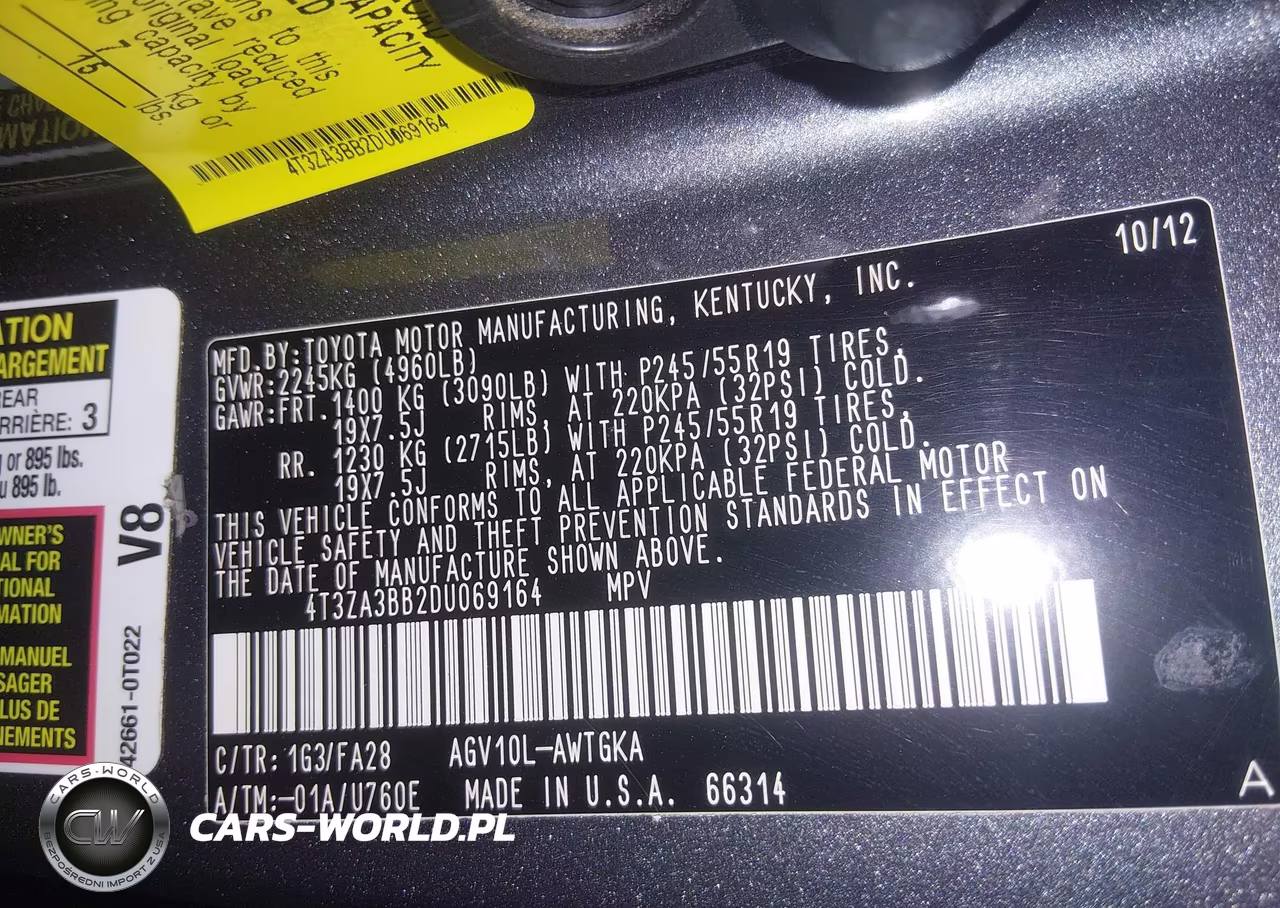 2013 Toyota Venza Le VIN:4T3ZA3BB2DU069164 - 9