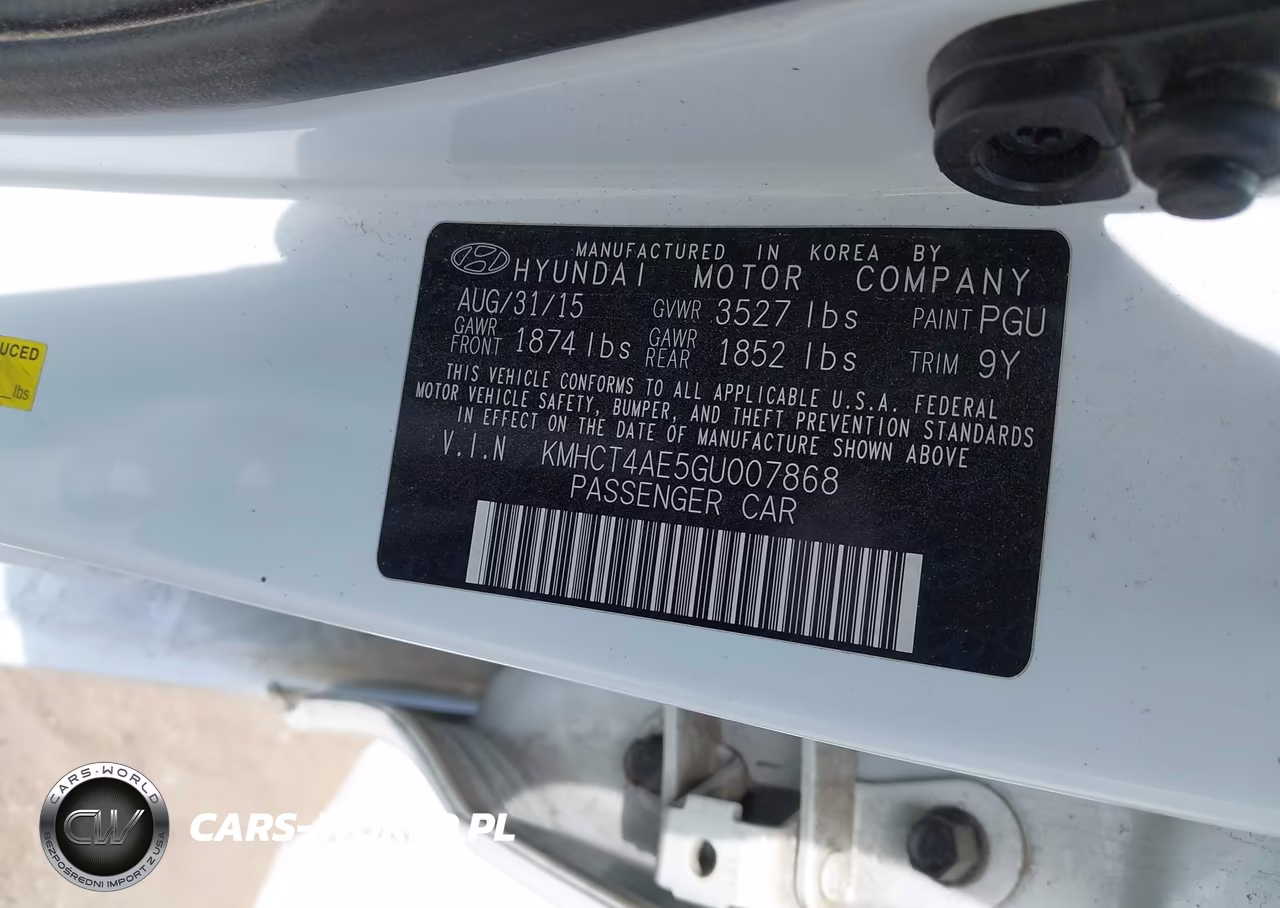 2016 Hyundai Accent Se VIN:KMHCT4AE5GU007868 - 9