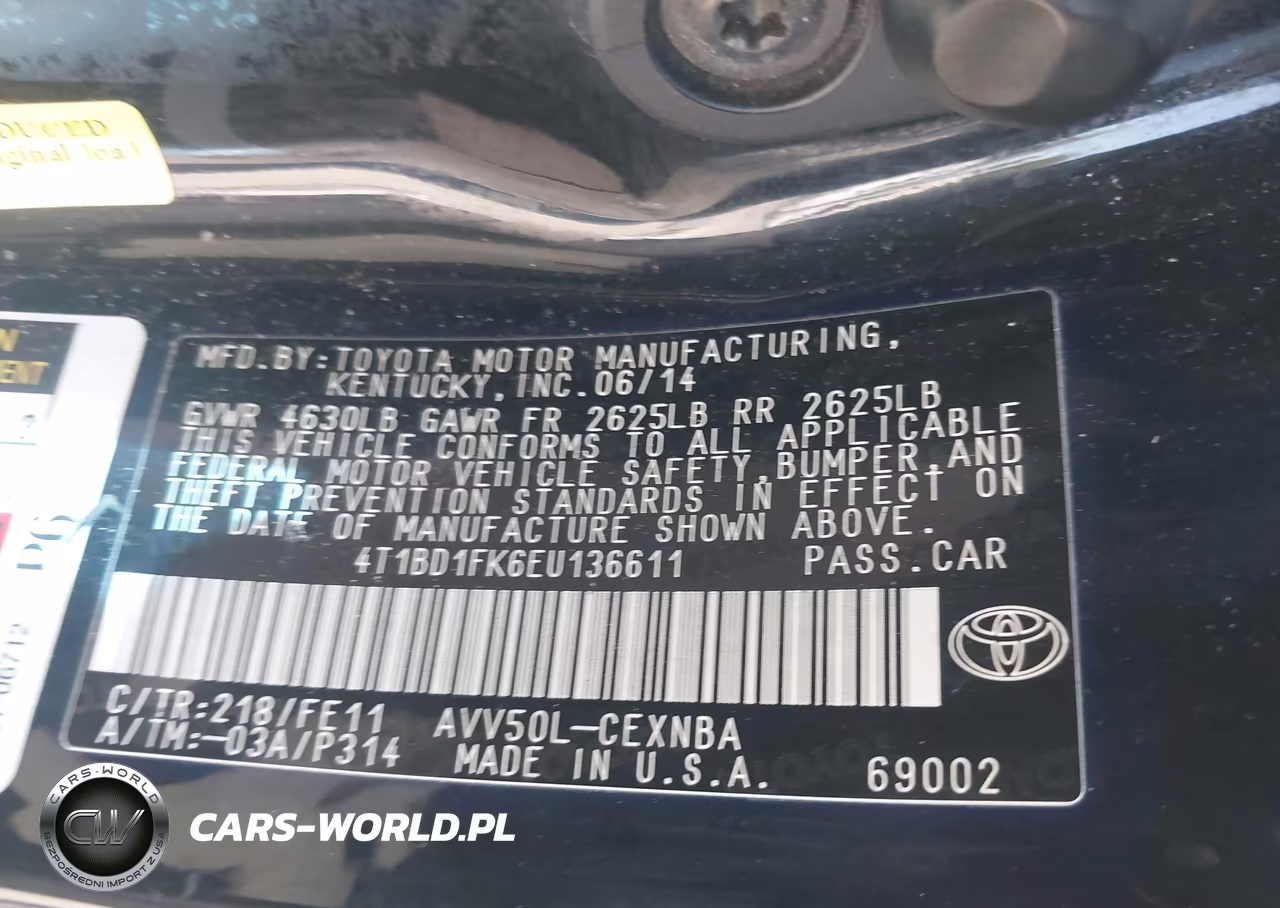 2014 Toyota Camry Hybrid Le VIN:4T1BD1FK6EU136611 - 9