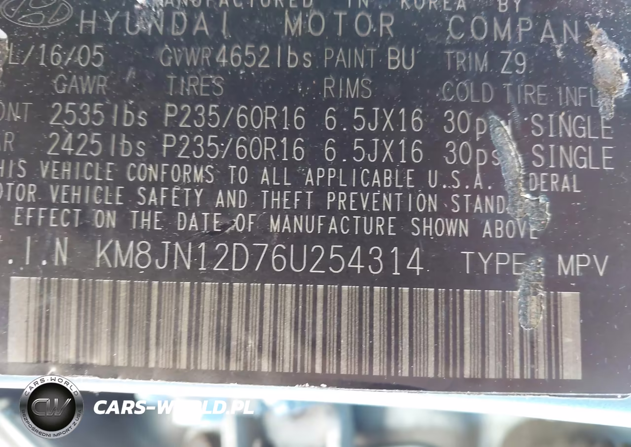 2006 Hyundai Tucson Gls-Limited VIN:KM8JN12D76U254314 - 9