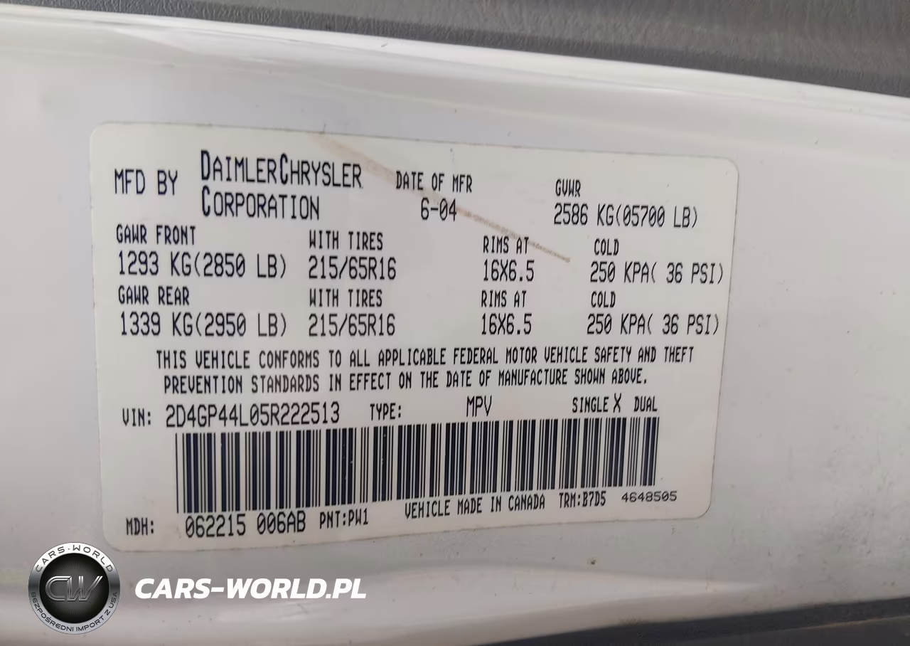 2005 Dodge Grand Caravan Sxt VIN:2D4GP44L05R222513 - 9